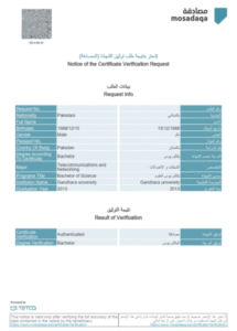 Mosadaqa Attestation
